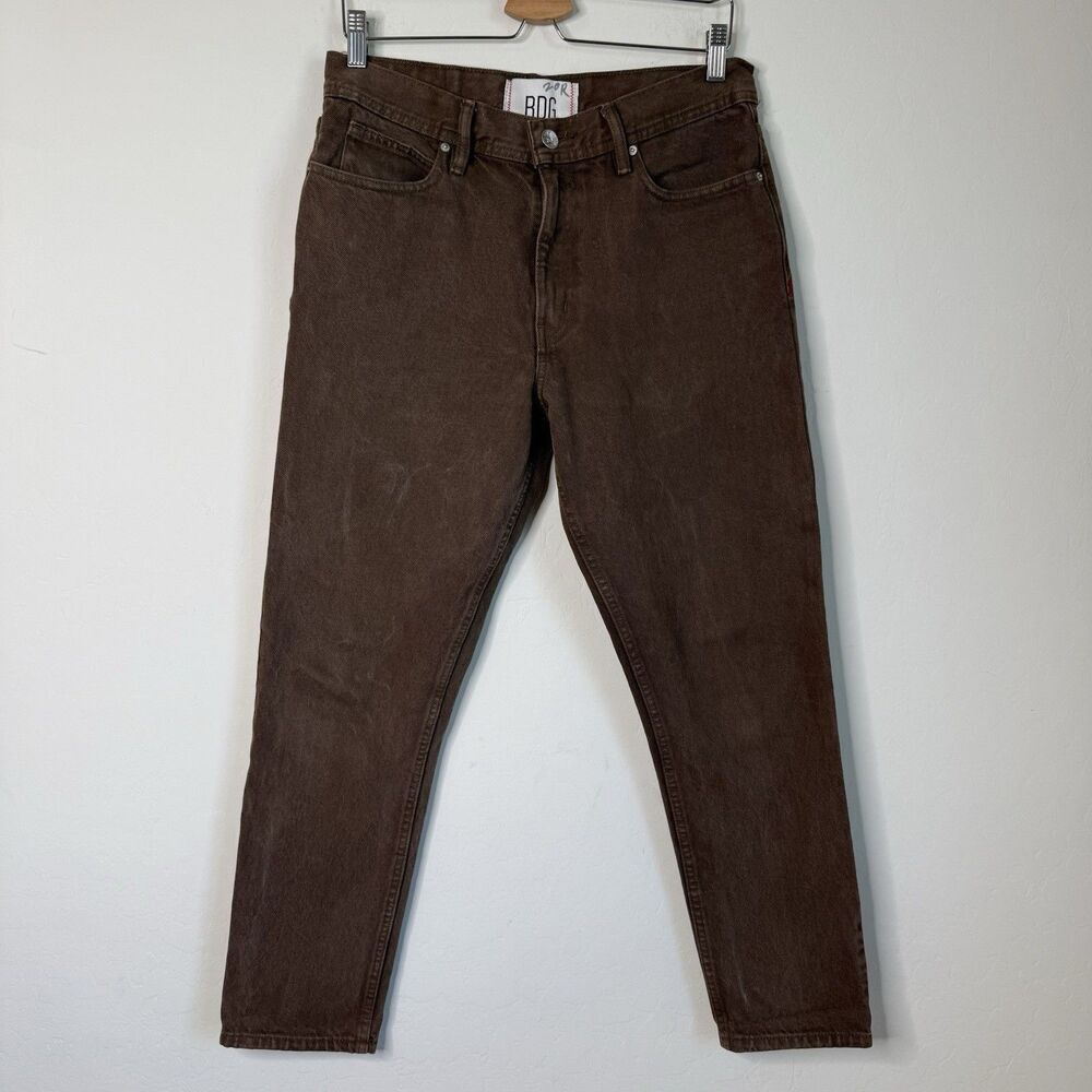 BDG Dad Slim Taper Fit Size 31/32 Brown Denim Jeans